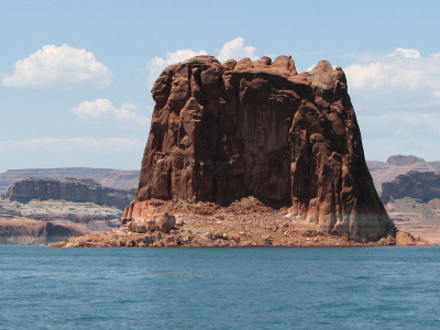 A Picture of a Rock Formation on Lake Powell